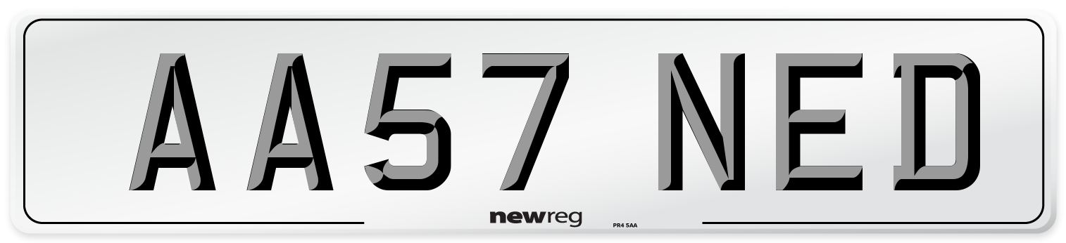 AA57 NED Number Plate from New Reg
